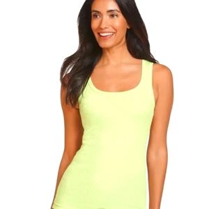 Roots Ribbed Racer-back Neon Tank Top
